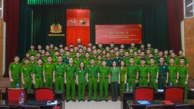 Học viên chuyên ngành Cảnh sát điều tra học tập thực tế tại Công an tỉnh Nam Định