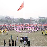 Dàn trống hội Học viện CSND tập luyện phục vụ Lễ kỷ niệm 70 năm chiến thắng Điện Biên Phủ